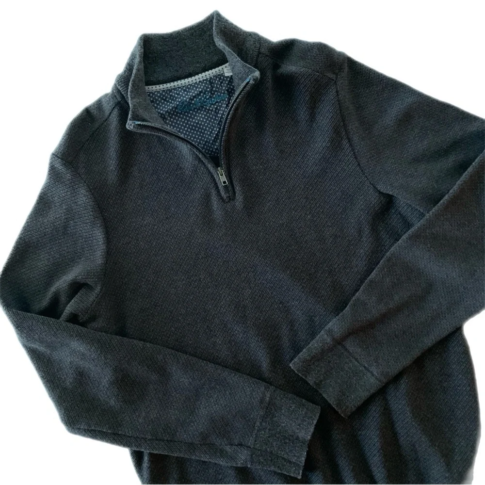 Robert Graham Charcoal Zip-Up Sweater